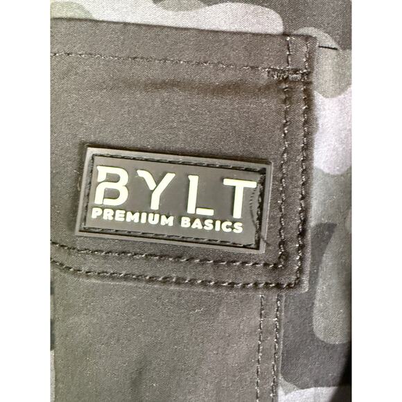 BYLT Premium Basics Coastal Boardshort Swim Trunks Shorts Camo Gray Black Men XL - Picture 3 of 11